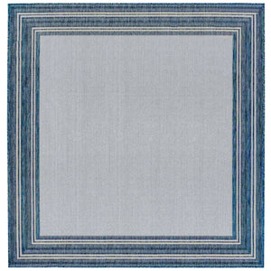 Liora Manne Carmel Multi Border Indoor Outdoor Area Rug Navy