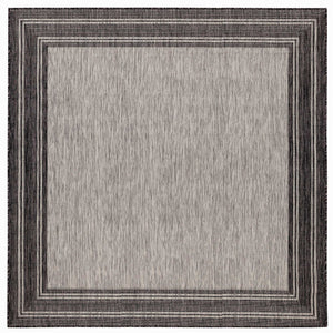 Liora Manne Carmel Multi Border Indoor Outdoor Area Rug Black