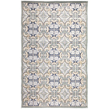 Load image into Gallery viewer, Liora Manne Canyon Floral Tile Indoor Outdoor Area Rug Navy