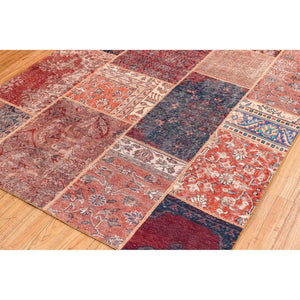 Liora Manne Havana Patchwork Indoor Outdoor Area Rug Rust 4'11" x 7'6"