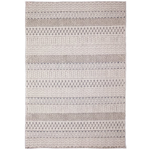 Liora Manne Dunes Geo Stripe Indoor Outdoor Area Rug Silver