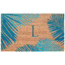 Load image into Gallery viewer, Liora Manne Dwell Palm Border Outdoor Mat Blue L