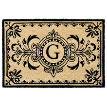 Load image into Gallery viewer, Liora Manne Dwell Vine Outdoor Monogrammed Doormat with Black Letters