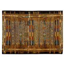 Load image into Gallery viewer, Liora Manne Esencia Tribal Stripe Indoor Outdoor Mat Gold