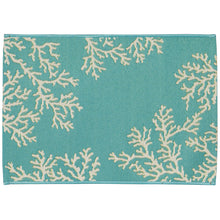 Load image into Gallery viewer, Liora Manne Esencia Coral Edge Indoor Outdoor Mat Aqua