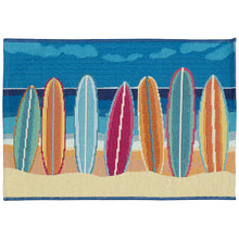 Load image into Gallery viewer, Liora Manne Esencia Surf Break Indoor Outdoor Mat Blue