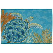 Load image into Gallery viewer, Liora Manne Esencia Seaturtle Garden Indoor Outdoor Mat Ocean