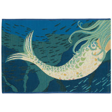 Load image into Gallery viewer, Liora Manne Esencia Mermaids Are Real Indoor Outdoor Mat Ocean