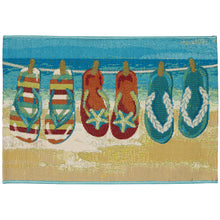 Load image into Gallery viewer, Liora Manne Esencia Flip Flops Forever Indoor Outdoor Mat Blue