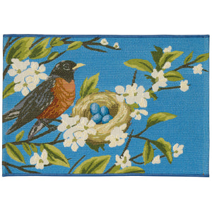 Liora Manne Esencia Robin's Nest Indoor Outdoor Mat Blue