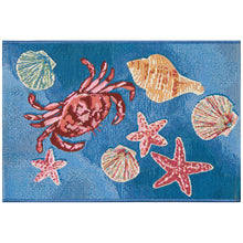 Load image into Gallery viewer, Liora Manne Esencia Shell We Dance Indoor Outdoor Mat Aqua