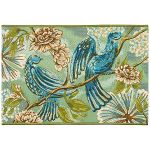 Liora Manne Esencia Flora Fauna Indoor Outdoor Mat Sage