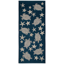 Load image into Gallery viewer, Liora Manne Esencia Turtle And Stars Indoor Outdoor Mat Navy