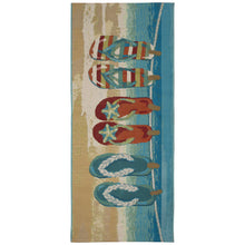 Load image into Gallery viewer, Liora Manne Esencia Flip Flops Forever Indoor Outdoor Mat Blue