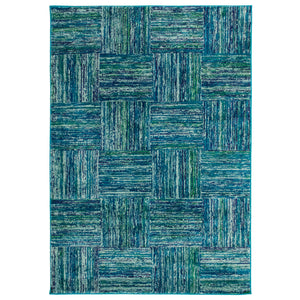 Liora Manne Fiesta Squares Indoor Rug Aqua