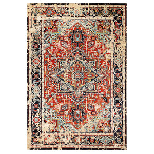 Liora Manne Fresco Heriz Indoor Outdoor Rug Red