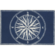 Load image into Gallery viewer, Liora Manne Frontporch Compass Indoor Outdoor Area Rug Navy