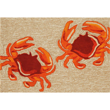 Load image into Gallery viewer, Liora Manne Frontporch Crabs Indoor Outdoor Area Rug Natural