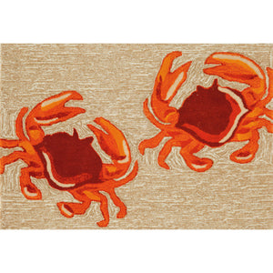 Liora Manne Frontporch Crabs Indoor Outdoor Area Rug Natural