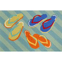 Load image into Gallery viewer, Liora Manne Frontporch Flip Flops Indoor Outdoor Area Rug Blue