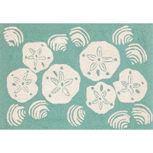 Load image into Gallery viewer, Liora Manne Frontporch Shell Toss Indoor Outdoor Area Rug Aqua