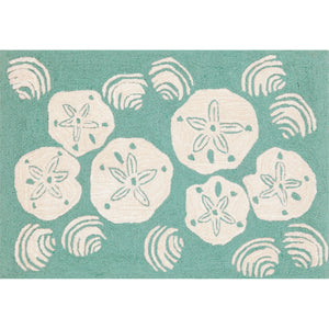 Liora Manne Frontporch Shell Toss Indoor Outdoor Area Rug Aqua