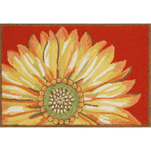 Load image into Gallery viewer, Liora Manne Frontporch Sunflower Indoor Outdoor Area Rug Red