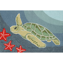 Load image into Gallery viewer, Liora Manne Frontporch Sea Turtle Indoor Outdoor Area Rug Ocean