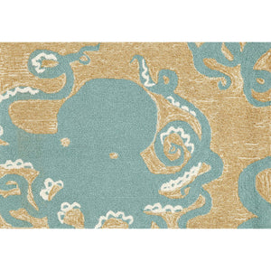 Liora Manne Frontporch Octopus Indoor Outdoor Area Rug Aqua