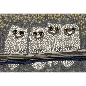 Liora Manne Frontporch Owls Indoor Outdoor Area Rug Night