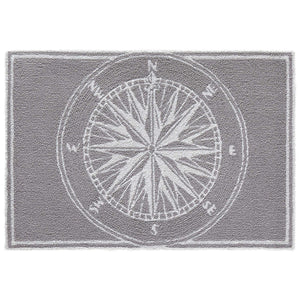 Liora Manne Frontporch Compass Indoor Outdoor Area Rug Grey