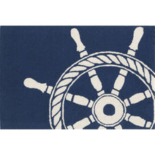 Load image into Gallery viewer, Liora Manne Frontporch Ship Wheel Indoor Outdoor Area Rug Navy