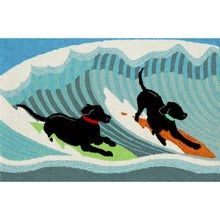 Load image into Gallery viewer, Liora Manne Frontporch Surfing Dogs Indoor Outdoor Area Rug Ocean