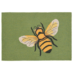 Liora Manne Frontporch Bee Indoor Outdoor Area Rug Green