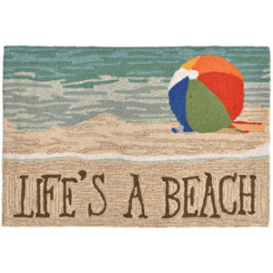 Liora Manne Frontporch Life's A Beach Indoor Outdoor Area Rug Sand