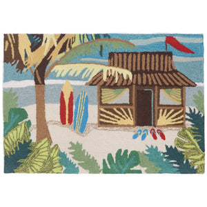 Liora Manne Frontporch Tiki Hut Indoor Outdoor Area Rug Multi