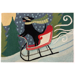 Liora Manne Frontporch Sledding Dog Indoor Outdoor Area Rug Multi