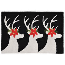 Load image into Gallery viewer, Liora Manne Frontporch Reindeer Indoor Outdoor Area Rug Black