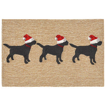 Load image into Gallery viewer, Liora Manne Frontporch 3 Dogs Christmas Indoor Outdoor Area Rug Neutral