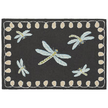 Load image into Gallery viewer, Liora Manne Frontporch Dragonfly Indoor Outdoor Area Rug Midnight