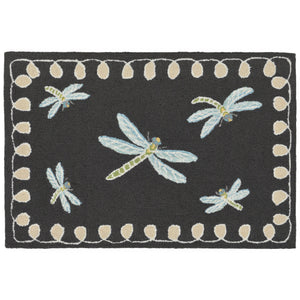 Liora Manne Frontporch Dragonfly Indoor Outdoor Area Rug Midnight