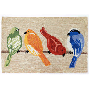 Liora Manne Frontporch Birds Indoor Outdoor Area Rug Neutral