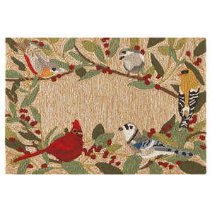 Liora Manne Frontporch Bird Border Indoor Outdoor Area Rug Natural