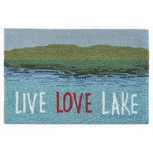 Load image into Gallery viewer, Liora Manne Frontporch Live Love Lake Indoor Outdoor Area Rug Water