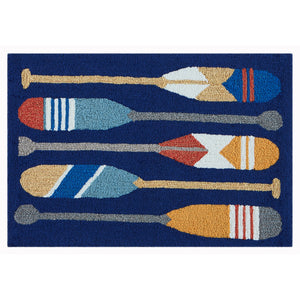 Liora Manne Frontporch Paddles Indoor Outdoor Area Rug Navy