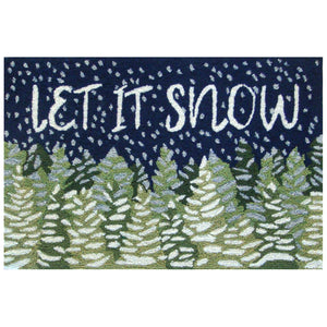 Liora Manne Frontporch Let It Snow Indoor Outdoor Area Rug Midnight