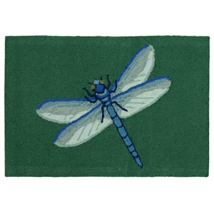 Liora Manne Frontporch Garden Dragonfly Indoor Outdoor Area Rug Green