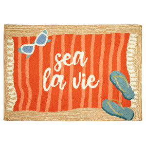 Liora Manne Frontporch Sea La Vie Indoor Outdoor Area Rug Natural