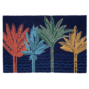 Liora Manne Frontporch Palms Indoor Outdoor Area Rug Navy