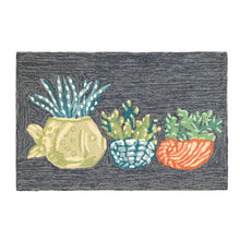 Load image into Gallery viewer, Liora Manne Frontporch Happy Plant Indoor Outdoor Rug Navy